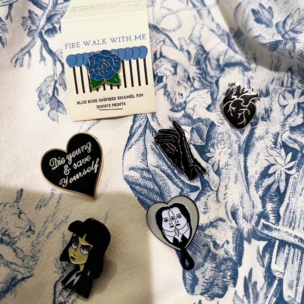 Pin Set - Twin Peaks, Lydia Deetz